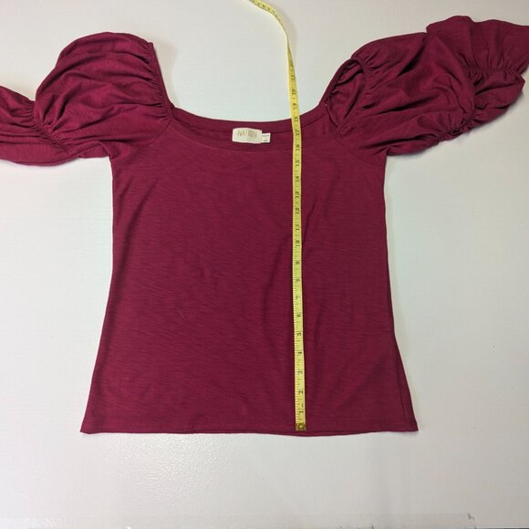 Nation Ltd. Size Small Berry Colored Off-Shoulder Top - Picture 10 of 15